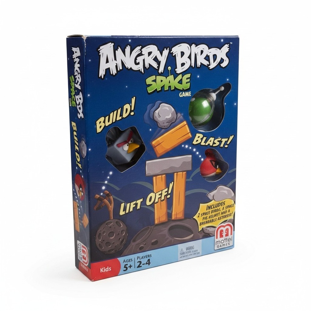 Mattel Angry Birds Space Game 2012 X6913 Complete Skill Action Kids Board Game